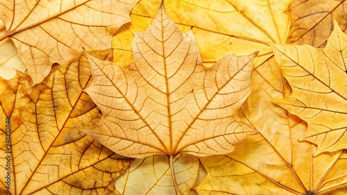 Detailed Close-Up of Dried Autumn Leaves - Nature, Botanical, and Seasonal Decoration Ideas for Fall