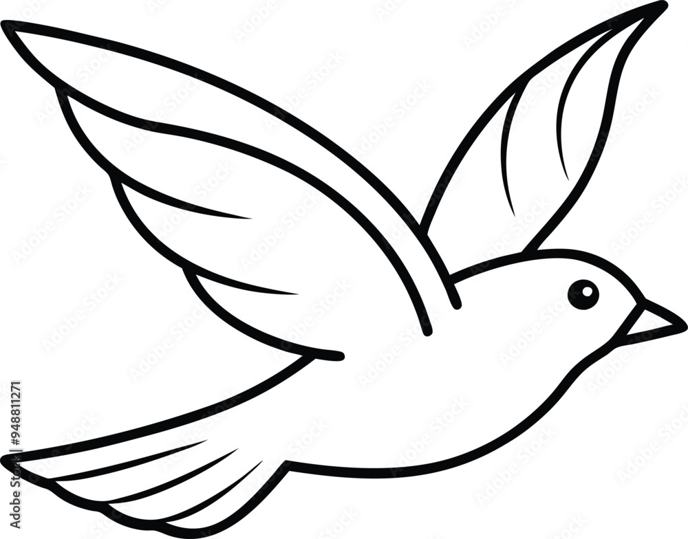 Obraz premium Charming bird illustration for child’s creativity 