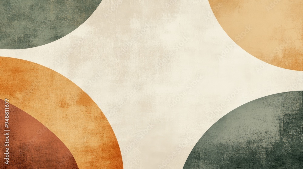 This modern abstract artwork features geometric shapes in a subtle palette of beige, brown, and green, creating a textured minimalistic pattern that captivates and inspires reflection This modern abstract artwork features geometric shapes in a subtle palette of beige, brown, and green, creating a textured minimalistic pattern that captivates and inspires reflection