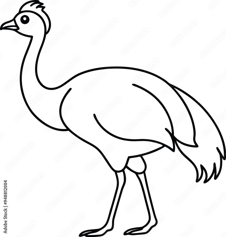 Obraz premium Friendly bird vector perfect for child’s coloring 