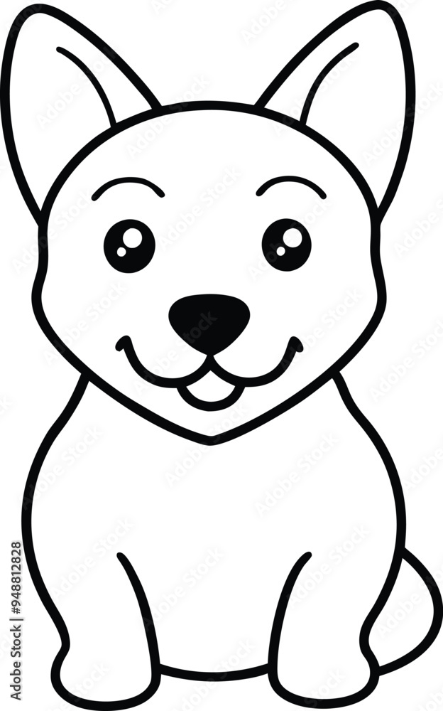 Joyful puppy vector illustration with a happy stance and wagging tail
Joyful puppy vector illustration with a happy stance and wagging tail