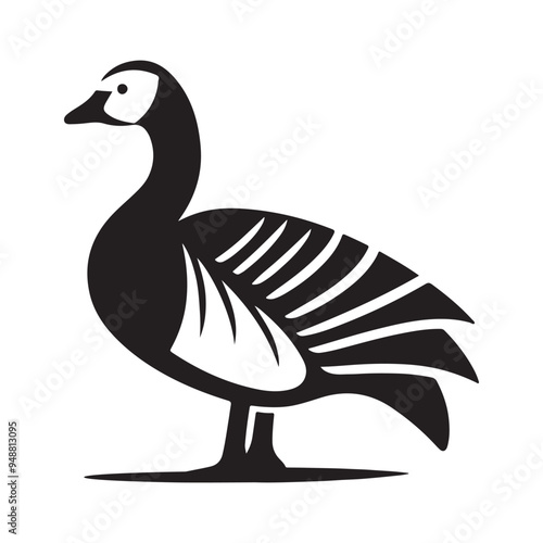 Barnacle Goose Silhouette Vector Illustrations - Perfect for Graphic Design photo