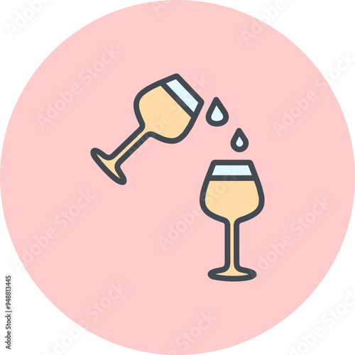 Wine Sip Vector Icon