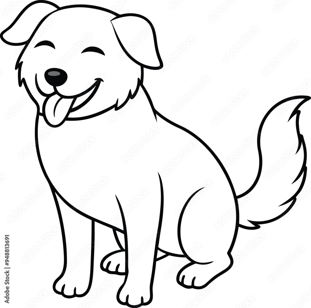 Happy puppy vector with a cheerful look and playful expression
Happy puppy vector with a cheerful look and playful expression