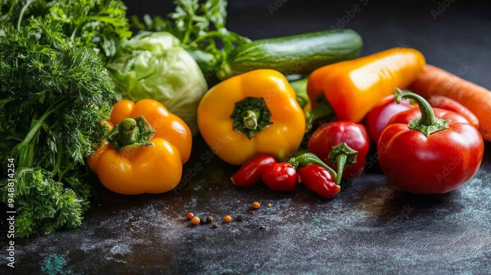 Different fresh vegetables on the table Different fresh vegetables on the table