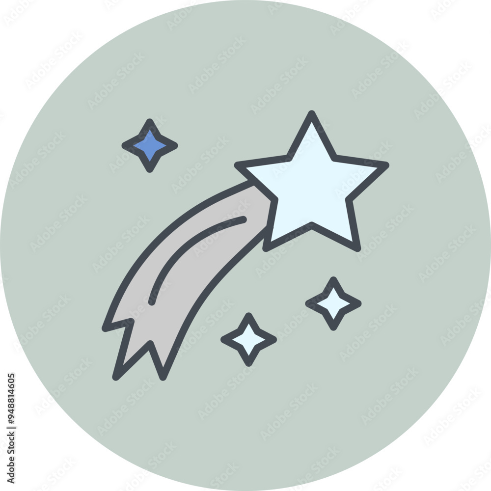 Shooting Star Vector Icon Shooting Star Vector Icon