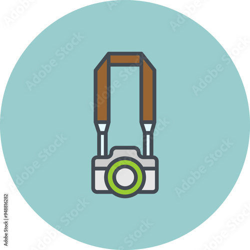 Camera Straps Vector Icon