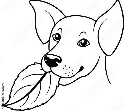 Adorable puppy vector with a playful stance and sweet smile for kids
