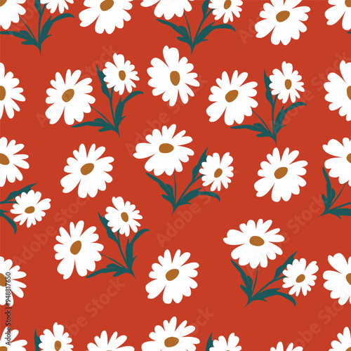 beautiful flower seamless pattern with background