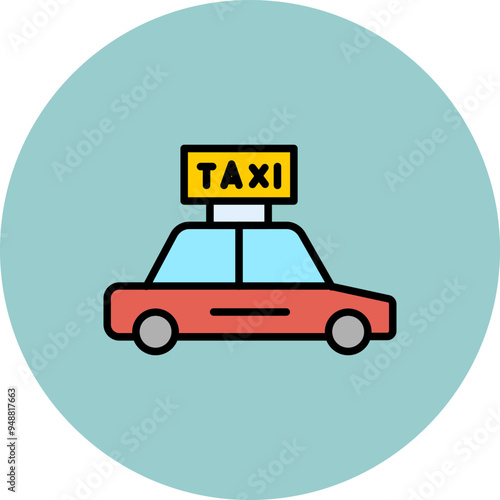 Taxi Vector Icon
