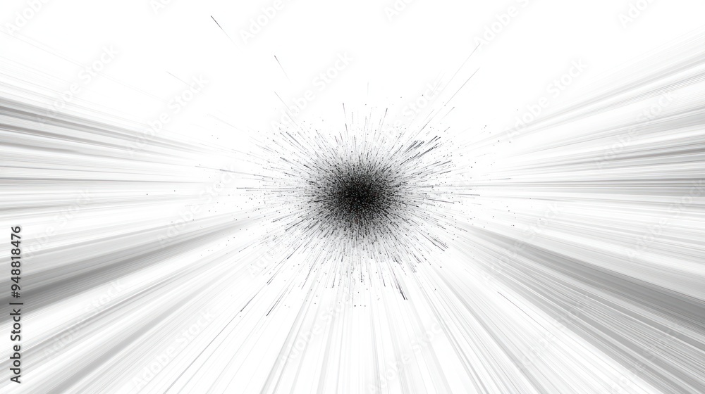 Obraz premium Abstract Black and White Explosion