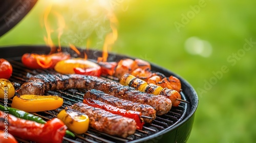 Backyard Barbecue Gathering Capturing Family s Outdoor Cooking photo