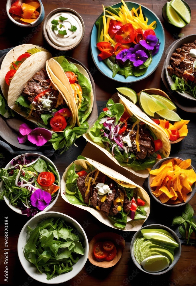 vibrant showcase colorful quick service meal variety featuring tasty fresh eye catching presentations every appetite, appetizer, baked, beverage, chef vibrant showcase colorful quick service meal variety featuring tasty fresh eye catching presentations every appetite, appetizer, baked, beverage, chef