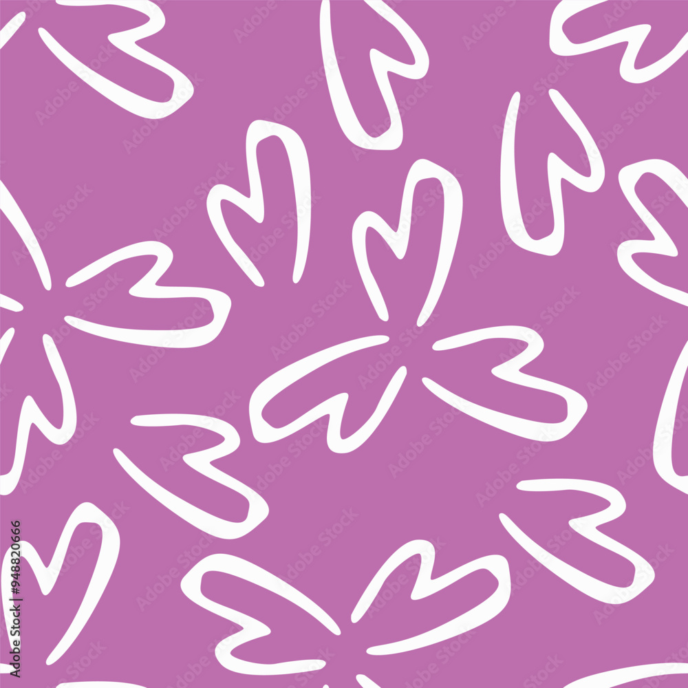 Hand drawn flowers seamless pattern Hand drawn flowers seamless pattern