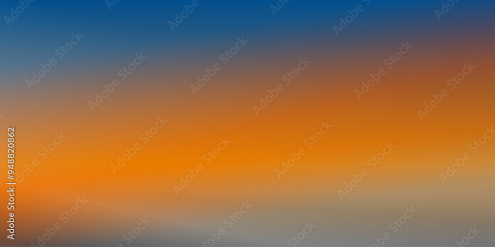 Naklejka premium Sunrise sky, soft blue yellow color gradient abstract background