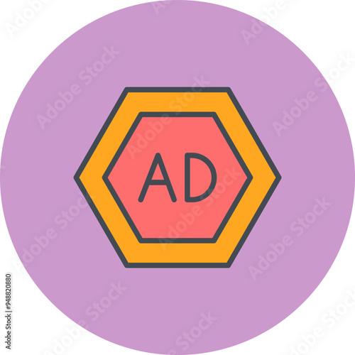Ad Blocker Vector Icon