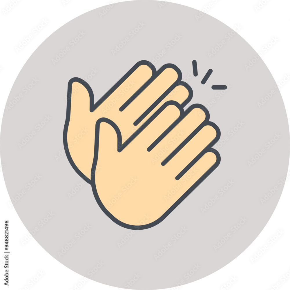 Clapping Hands Vector Icon Clapping Hands Vector Icon