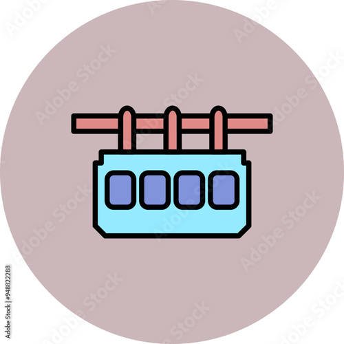 Suspension Railway Vector Icon