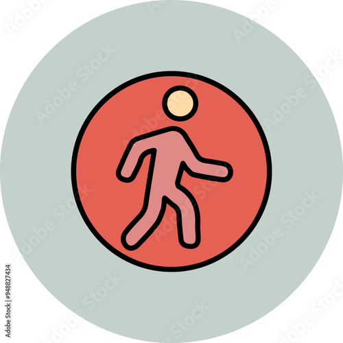 Person Walking Vector Icon