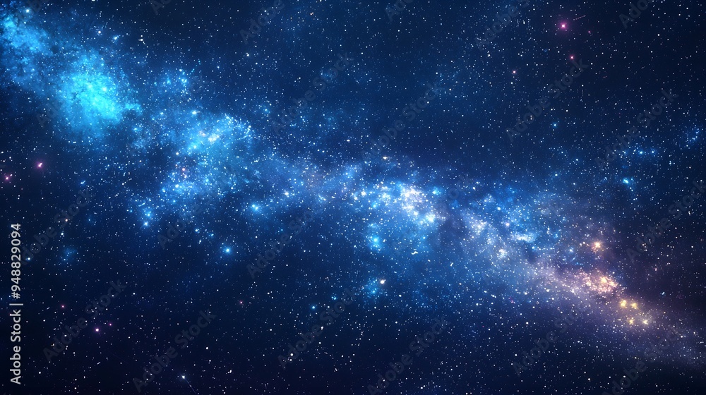 Naklejka premium A high-resolution digital camera capturing constellations in the night sky, emphasizing the beauty of the cosmos