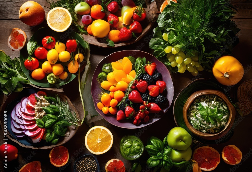 vibrant colorful food presentations showcased captivating backgrounds engaging culinary experience, appetizer, arrangement, art, aroma, buffet, creative vibrant colorful food presentations showcased captivating backgrounds engaging culinary experience, appetizer, arrangement, art, aroma, buffet, creative