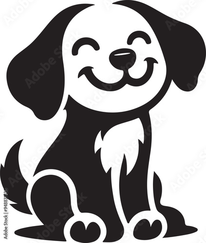 Happy Baby Dog vector