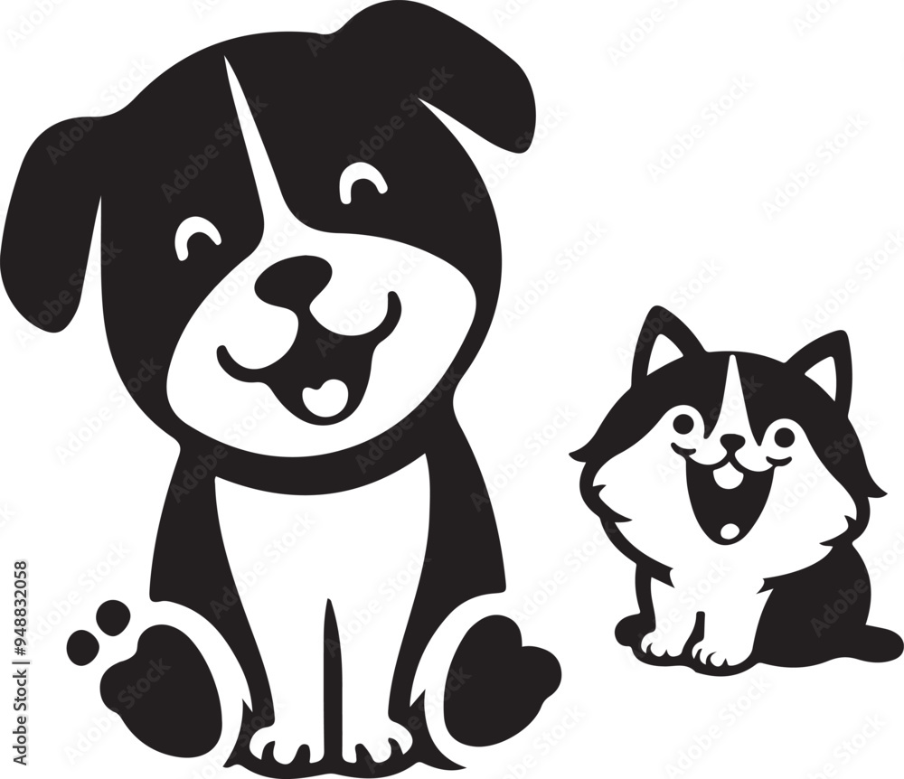 Happy Baby Dog vector Happy Baby Dog vector