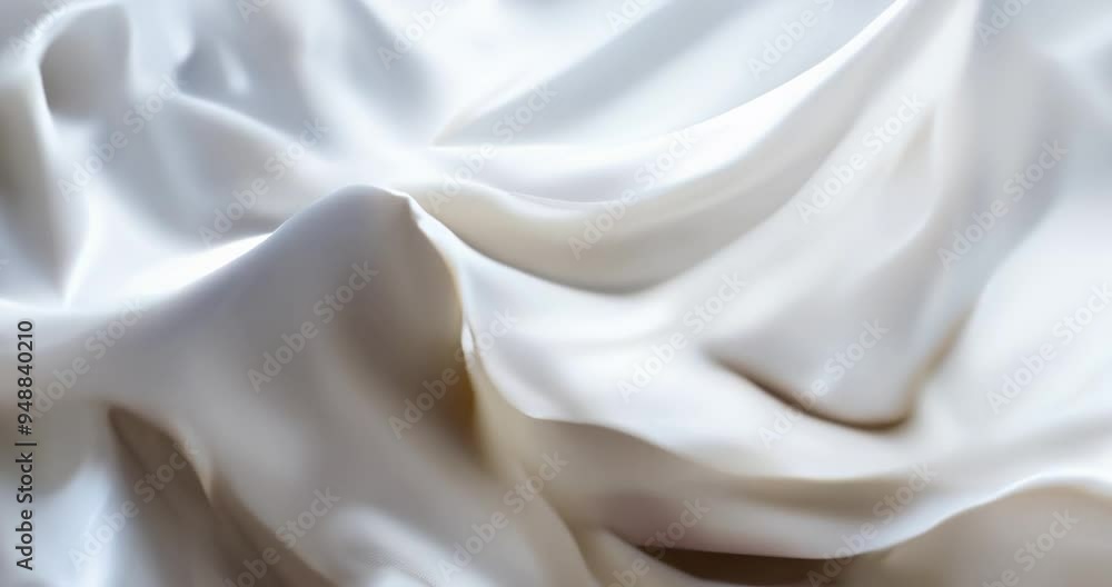 Luxurious white silk fabric waves creating smooth motion background for elegant slow motion video effects Luxurious white silk fabric waves creating smooth motion background for elegant slow motion video effects