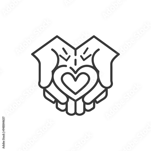 Two hands cupped together forming a heart shape