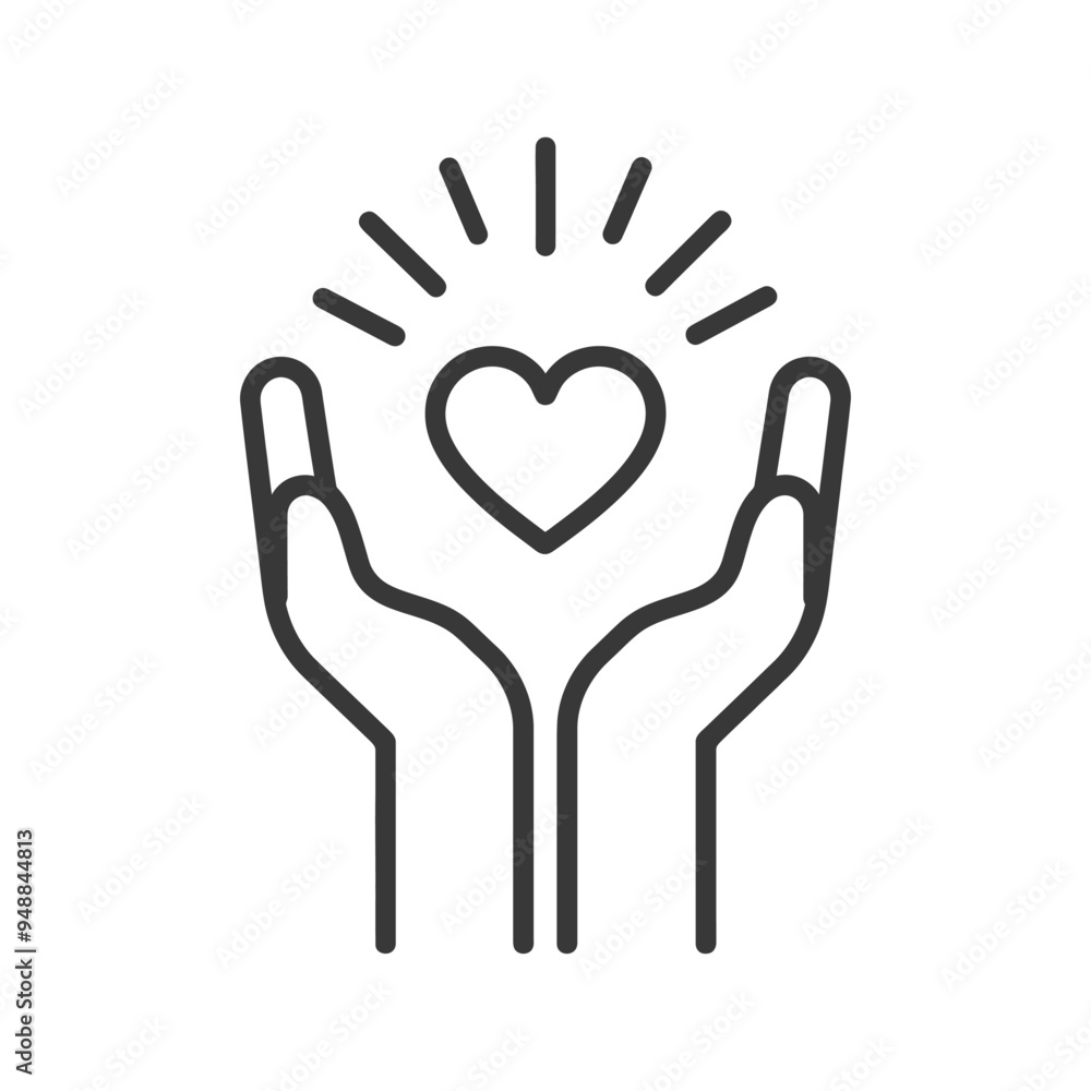 Two Hands Protecting a Glowing Heart Two Hands Protecting a Glowing Heart