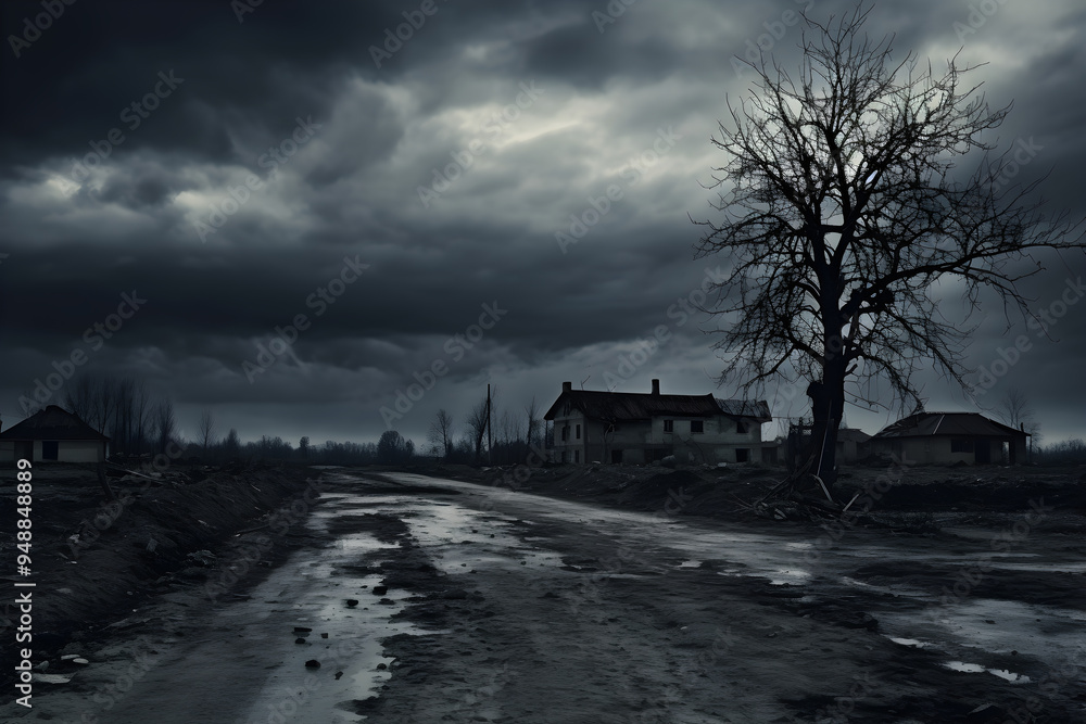 Gloomy Weather: The Unending Dance of Dark Clouds, Bare Branches, and Lonesome Streets Gloomy Weather: The Unending Dance of Dark Clouds, Bare Branches, and Lonesome Streets