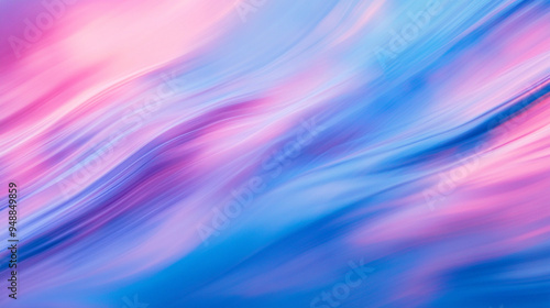 blue and pink abstract blur against a plain background, symbolizing chaos and dynamic movement. This artwork evokes a sense of energy and confusion through its vivid color gradients