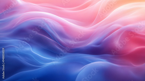 blue and pink abstract blur against a plain background, symbolizing chaos and dynamic movement. This artwork evokes a sense of energy and confusion through its vivid color gradients