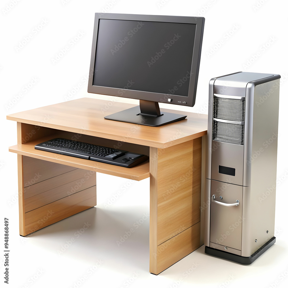 computer workstation isolated computer workstation isolated