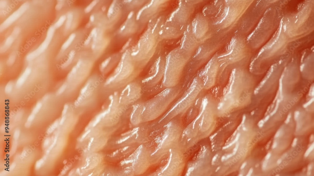 A close up of a piece of meat with some sort of texture, AI A close up of a piece of meat with some sort of texture, AI