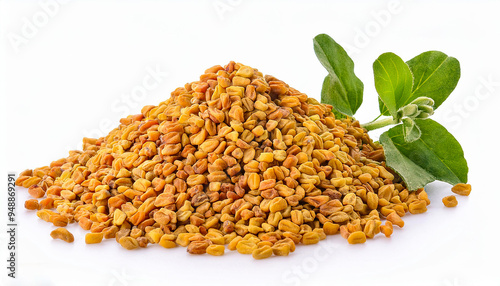 Fenugreek isolated on a white background