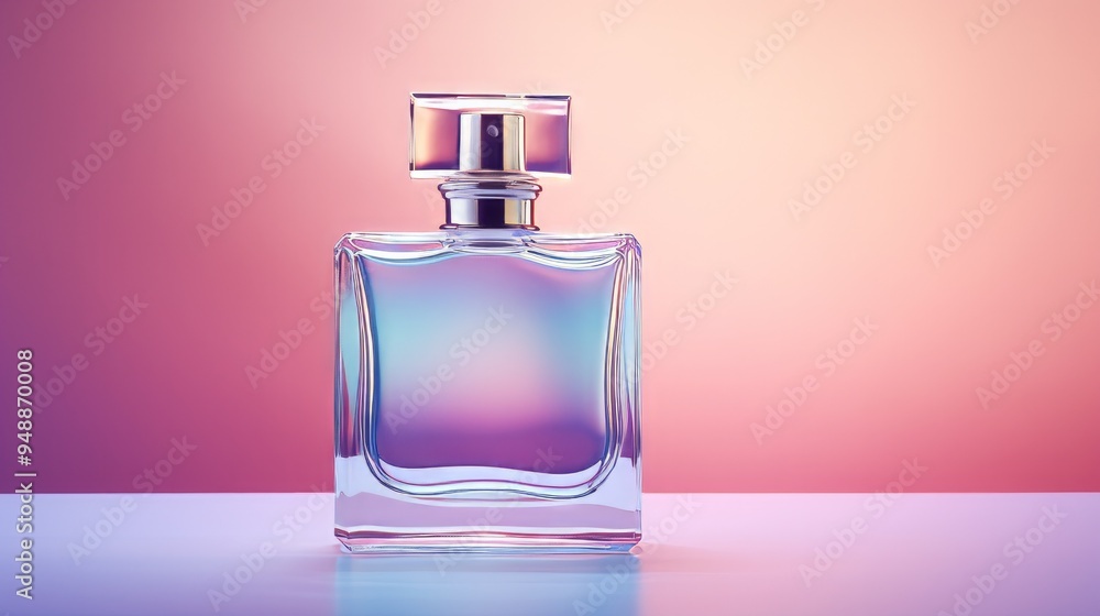 Perfume bottle with on neon light background. Blank perfumery mockup, spa branding concept. Neural network ai generated art Perfume bottle with on neon light background. Blank perfumery mockup, spa branding concept. Neural network ai generated art