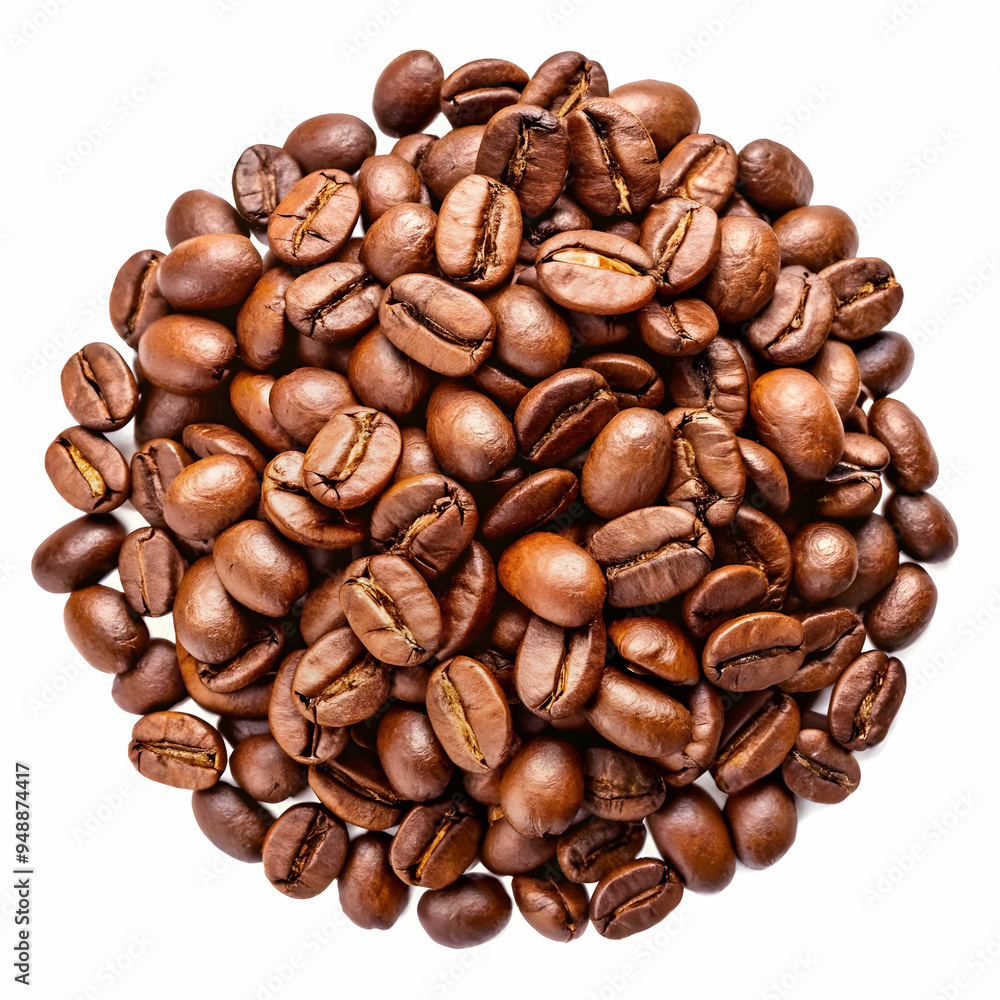 roasted coffee beans isolated in white background roasted coffee beans isolated in white background
