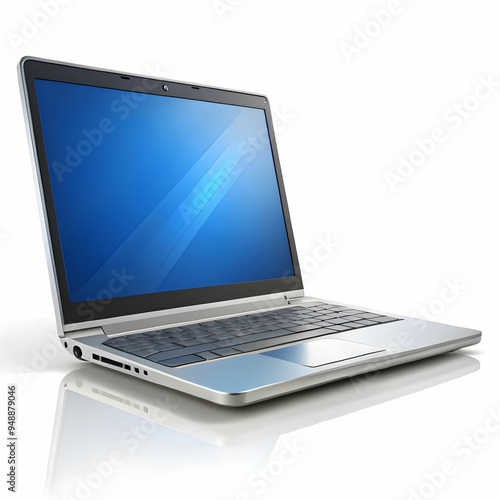 open laptop isolated