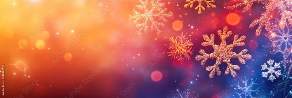 Modern Christmas background with abstract snowflakes on a gradient background Modern Christmas background with abstract snowflakes on a gradient background