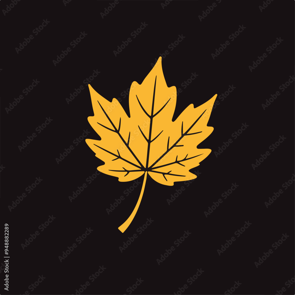 Obraz premium Artistic Autumn Leaf Vector