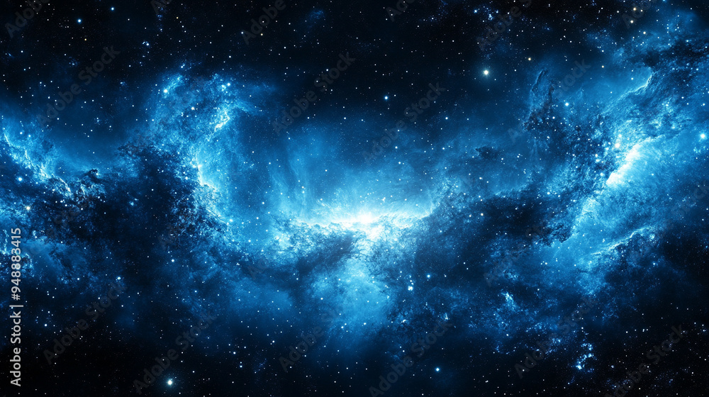 Fototapeta premium starry night sky, showcasing a vast galaxy filled with twinkling stars. The cosmic landscape captures the endless mysteries of the universe