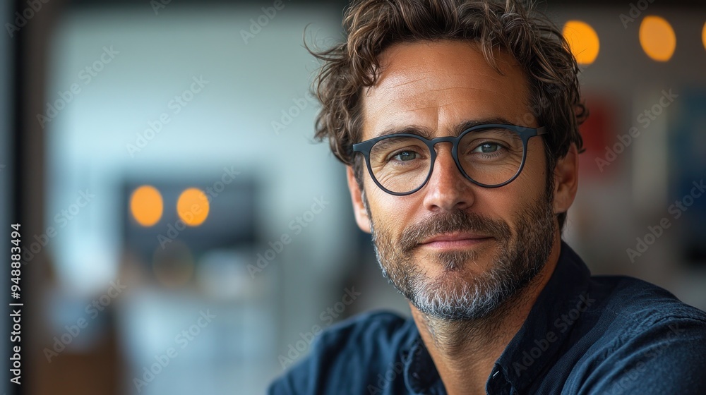 Portrait of a Man with Glasses Portrait of a Man with Glasses
