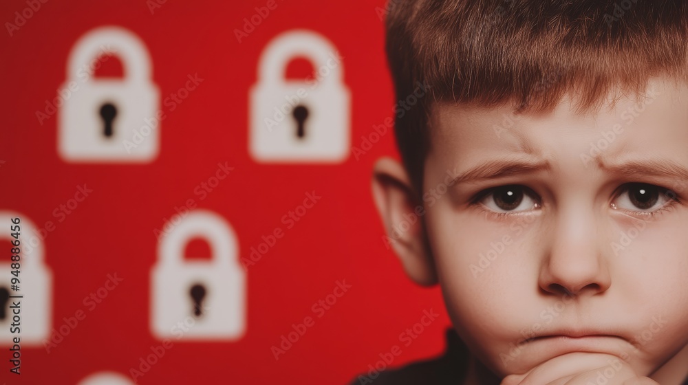 Childrens data protection and cyber security concept with a focus on safeguarding students information in a modern educational environment Childrens data protection and cyber security concept with a focus on safeguarding students information in a modern educational environment