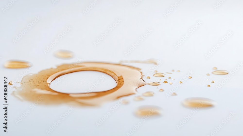 Close-up of a coffee ring stain on paper, macro view of an everyday detail, showcasing the beauty in the imperfections. Close-up of a coffee ring stain on paper, macro view of an everyday detail, showcasing the beauty in the imperfections.