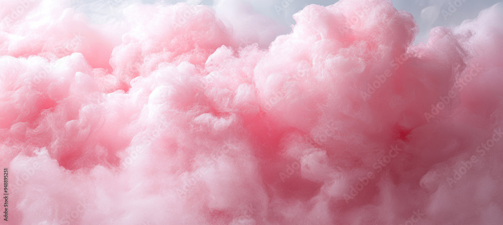 Fototapeta premium Fluffy Pink Cotton Candy Texture