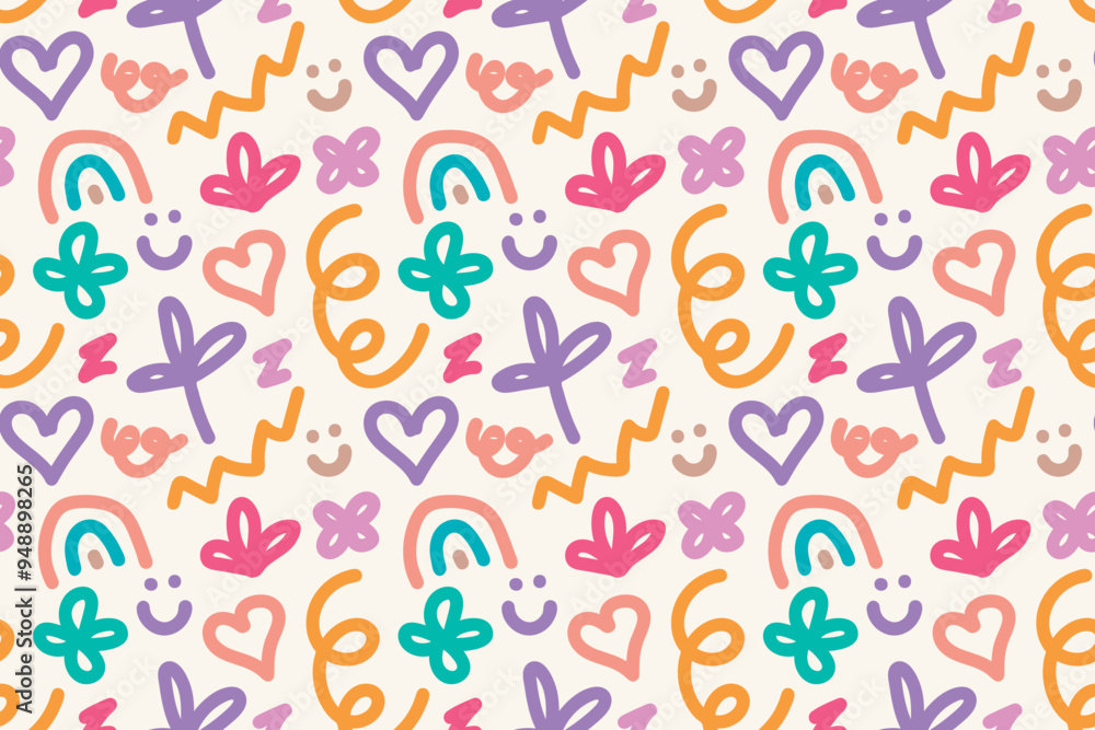 seamless doodle pattern. vector illustration seamless doodle pattern. vector illustration