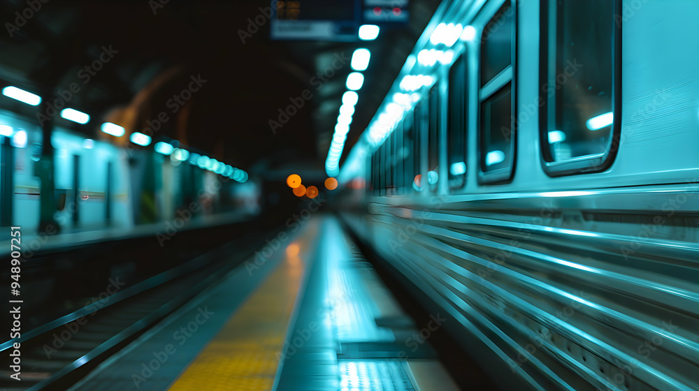 Train Station With Two Trains Parked Inside Train Station With Two Trains Parked Inside