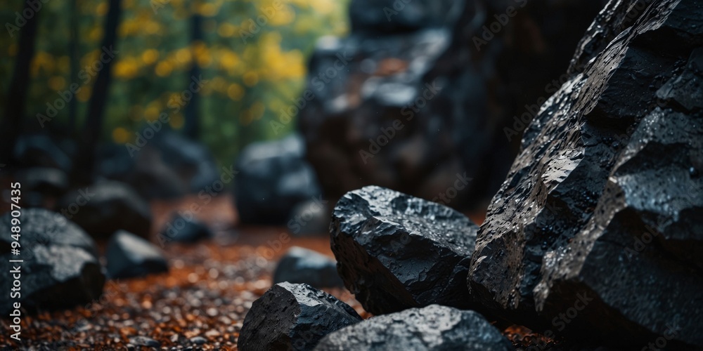 Mysterious dark cave with sharp boulders. Mysterious dark cave with sharp boulders.