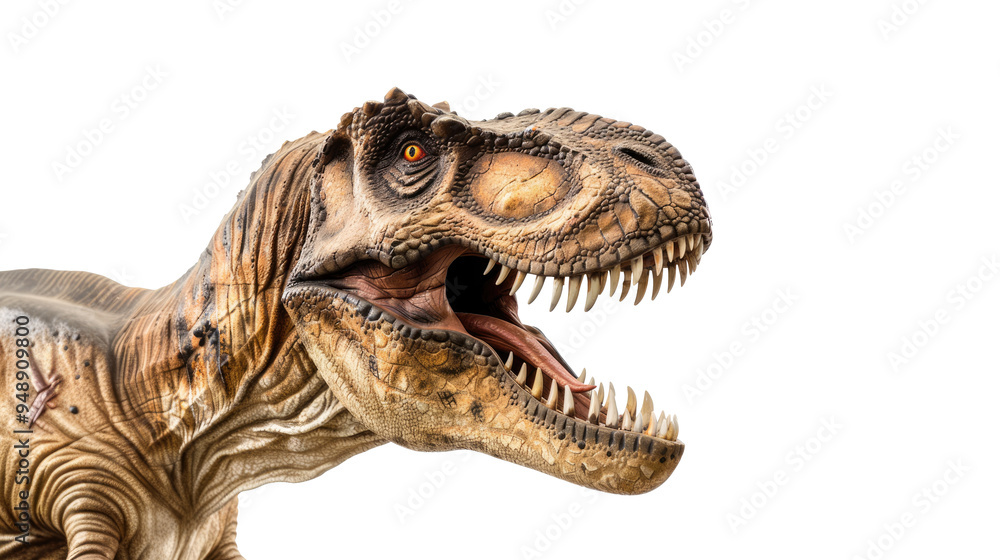 Obraz premium Tyrannosaurus Rex or T-Rex is a carnivorous genus of Coelurosaurian Theropod dinosaur, lived in the Cretaceous period, Tyrannosaurus Rex or T-Rex isolated on transparent